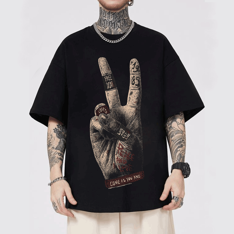 Handsome Finger Hip-Hop Street T-Shirt