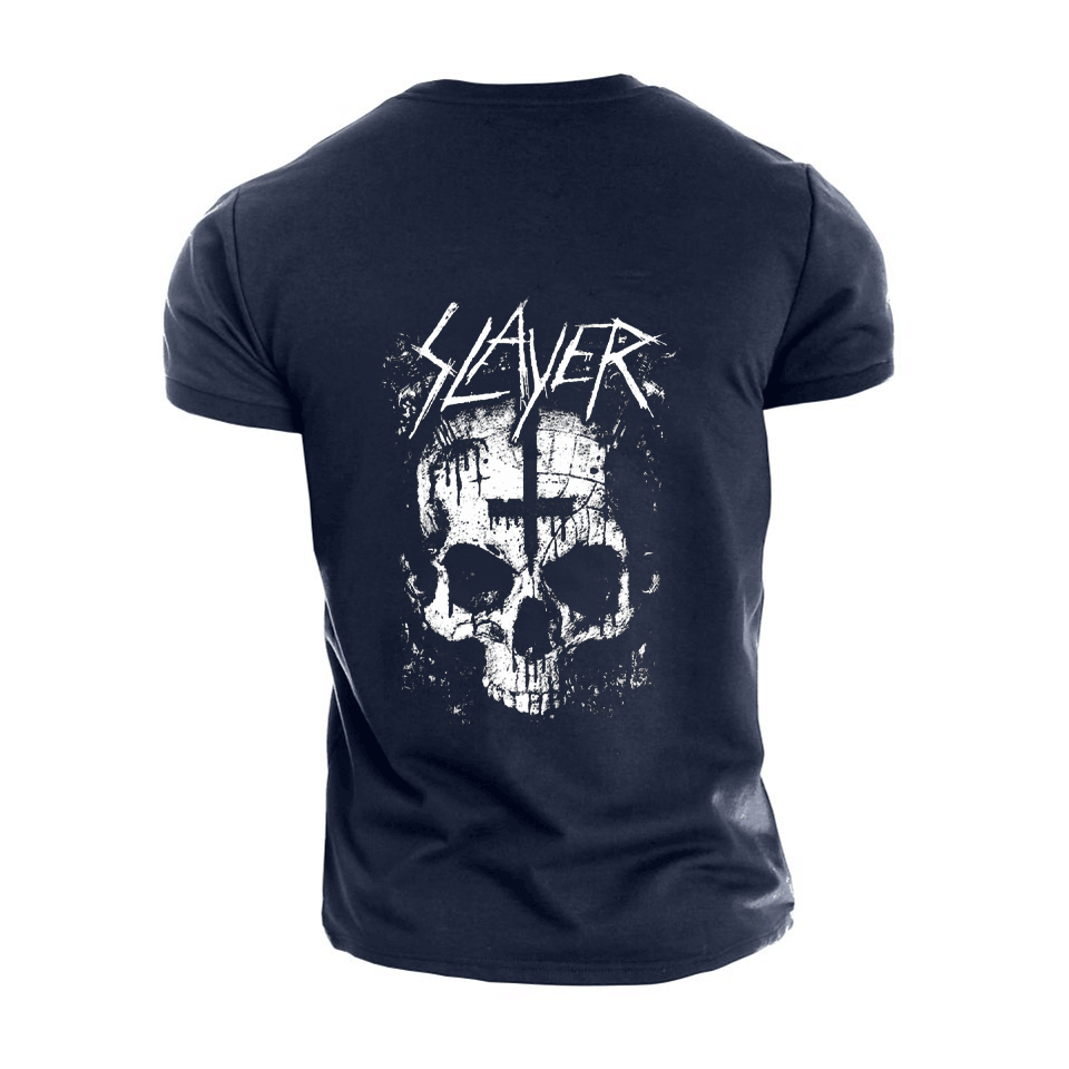 Devil Skull Street Print Handsome T-Shirt