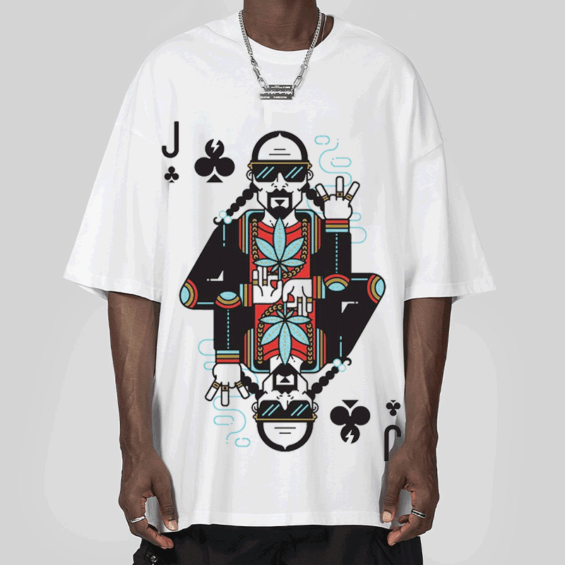 Rapper Poker Street Loose T-shirt