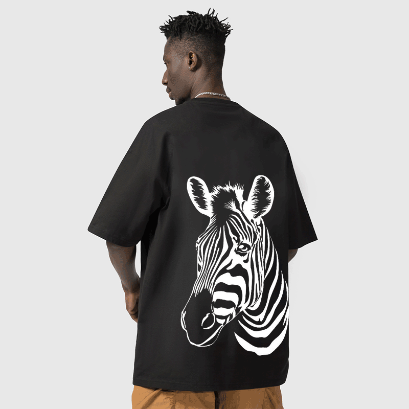 Zebra Street Hip-Hop Over Size T-Shirt