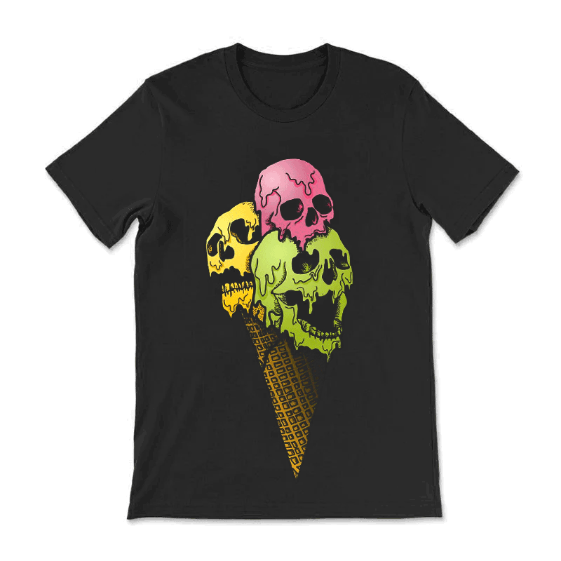 Skull Ice Cream  T-Shirt