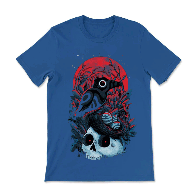 Bird And Skull  T-Shirt