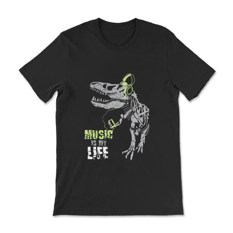 Music Is My Life Dinosaurs Tee