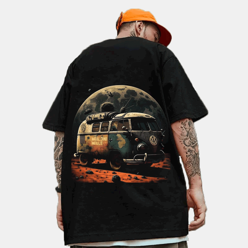 Moon Bus Street Loose T-shirt