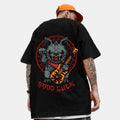 Good Luck Cat Hip-Hop Loose T-shirt