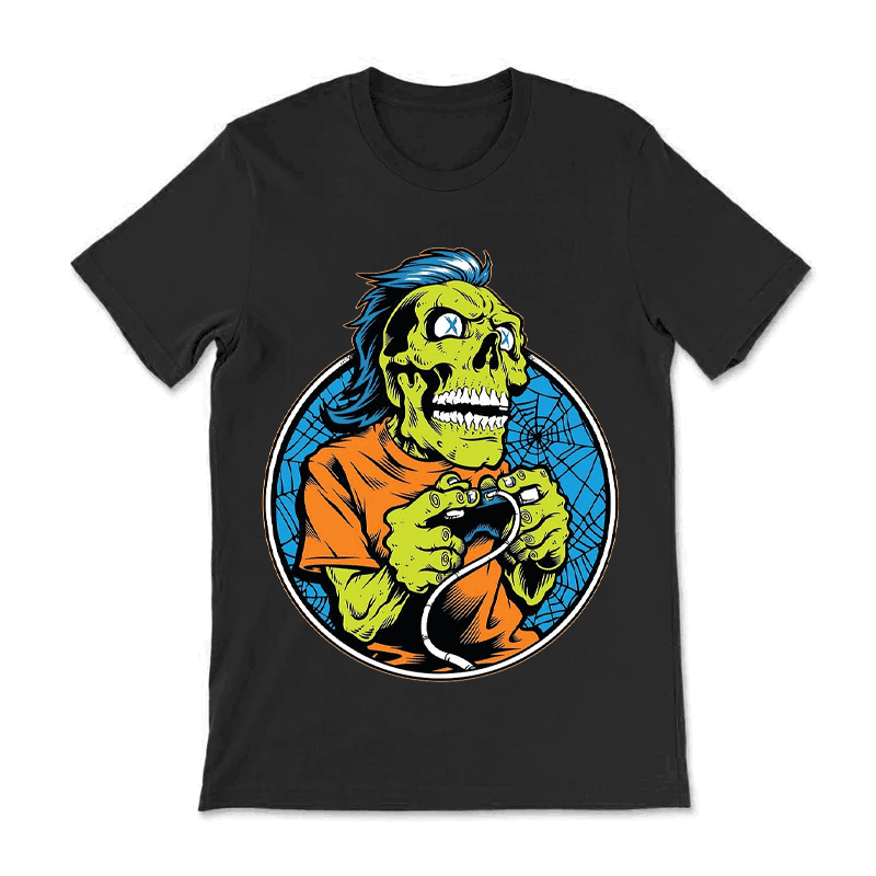 Skull Playing Games  T-Shirt
