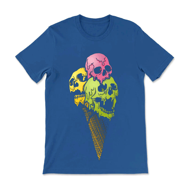 Skull Ice Cream  T-Shirt