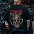Devil Goat Skull Street Dark Mens T-Shirt