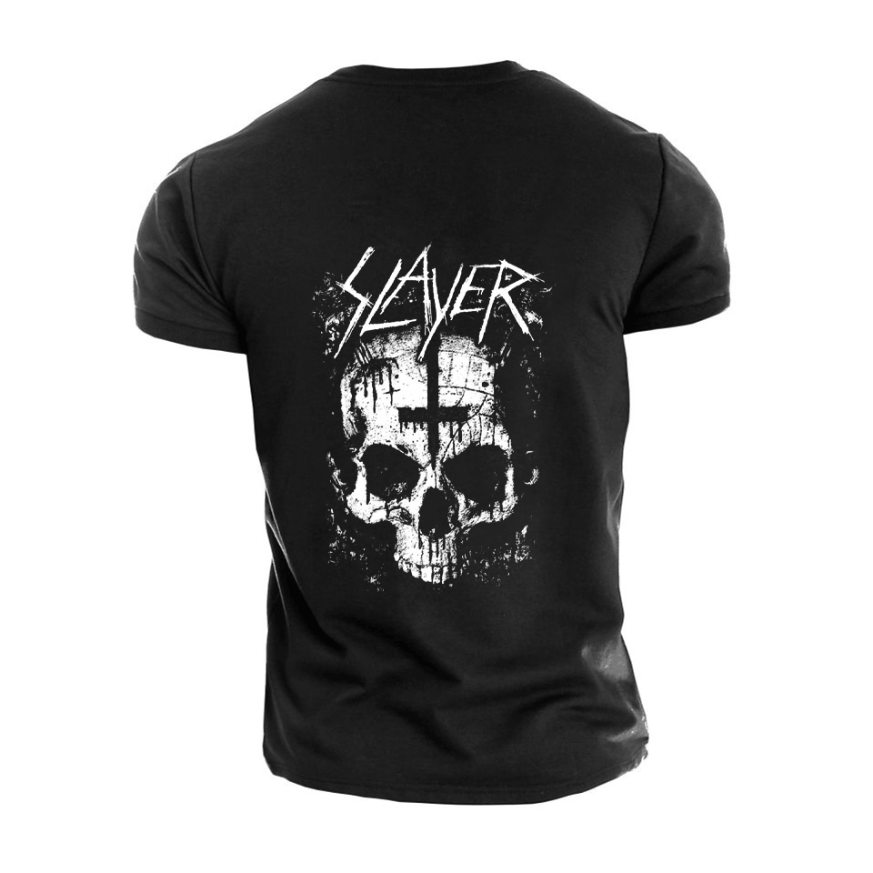 Devil Skull Street Print Handsome T-Shirt