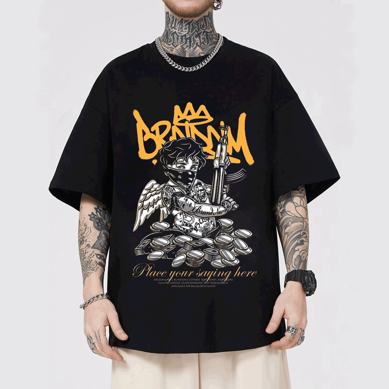 Gangster Angel Hip Hop Street T-shirt