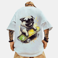 Cute Pug Street Loose T-Shirt