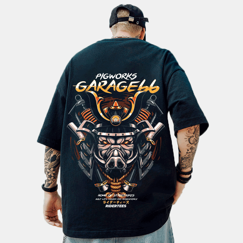 Cyberpunk Mecha Over Size T-shirt