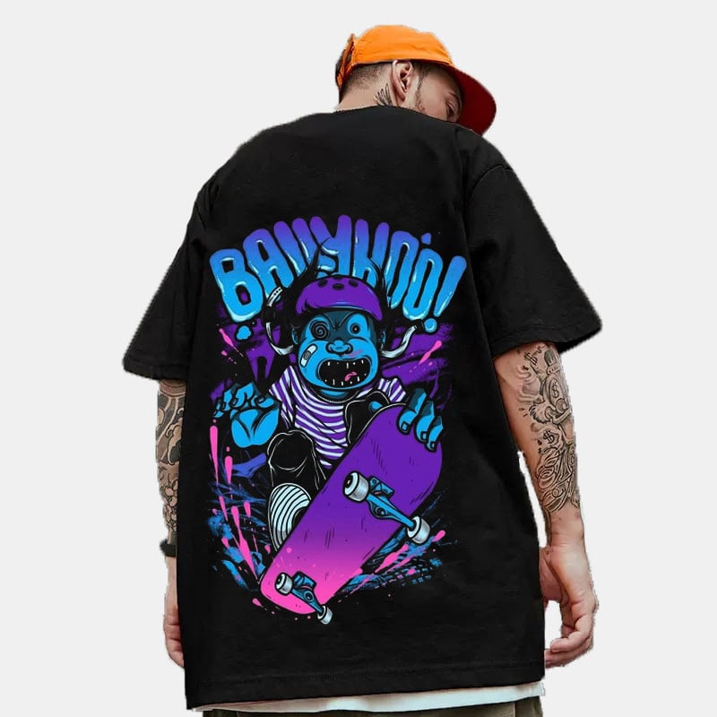 Zombie Skateboard Plus Size T-Shirt