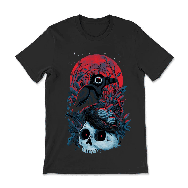 Bird And Skull  T-Shirt