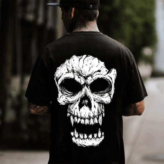 Handsome Back Skull Street T-Shirt
